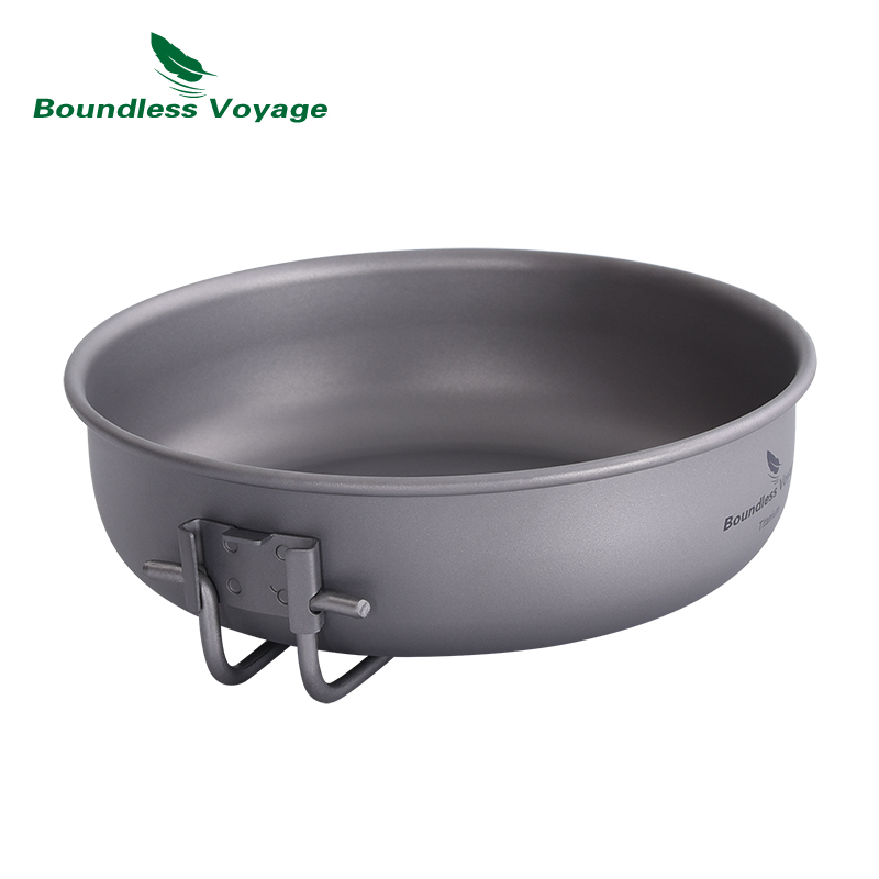 折りたたみ式ハンドル付き超軽量チタンフライパン,屋外キャンプ - Camping Cooking Pot のレビューと価格
