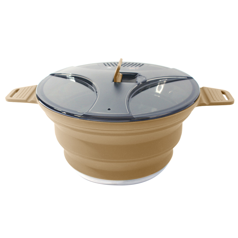 折りたたみ式ポータブルキャンプクッキングポット ハンドル付き - Camping Cooking Open Fire のレビューと価格