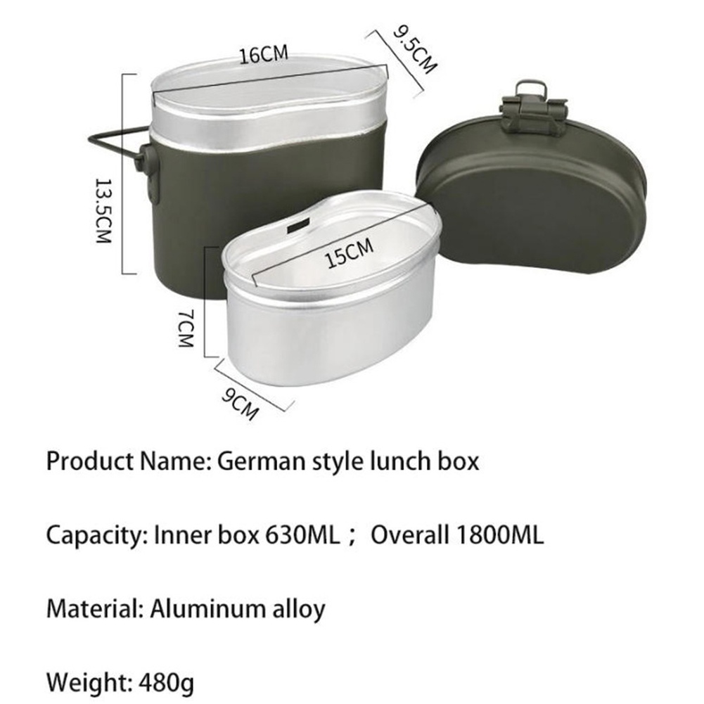 3個入りアルミランチボックスセット 630ML ポータブルコ - Camping Cooking Box Set のレビューと価格