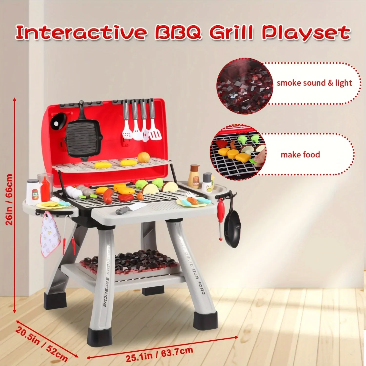 バーベキューグリルおもちゃセット子供用バーベキューごっこ遊び - Camping Cooking With Kids のレビューと価格