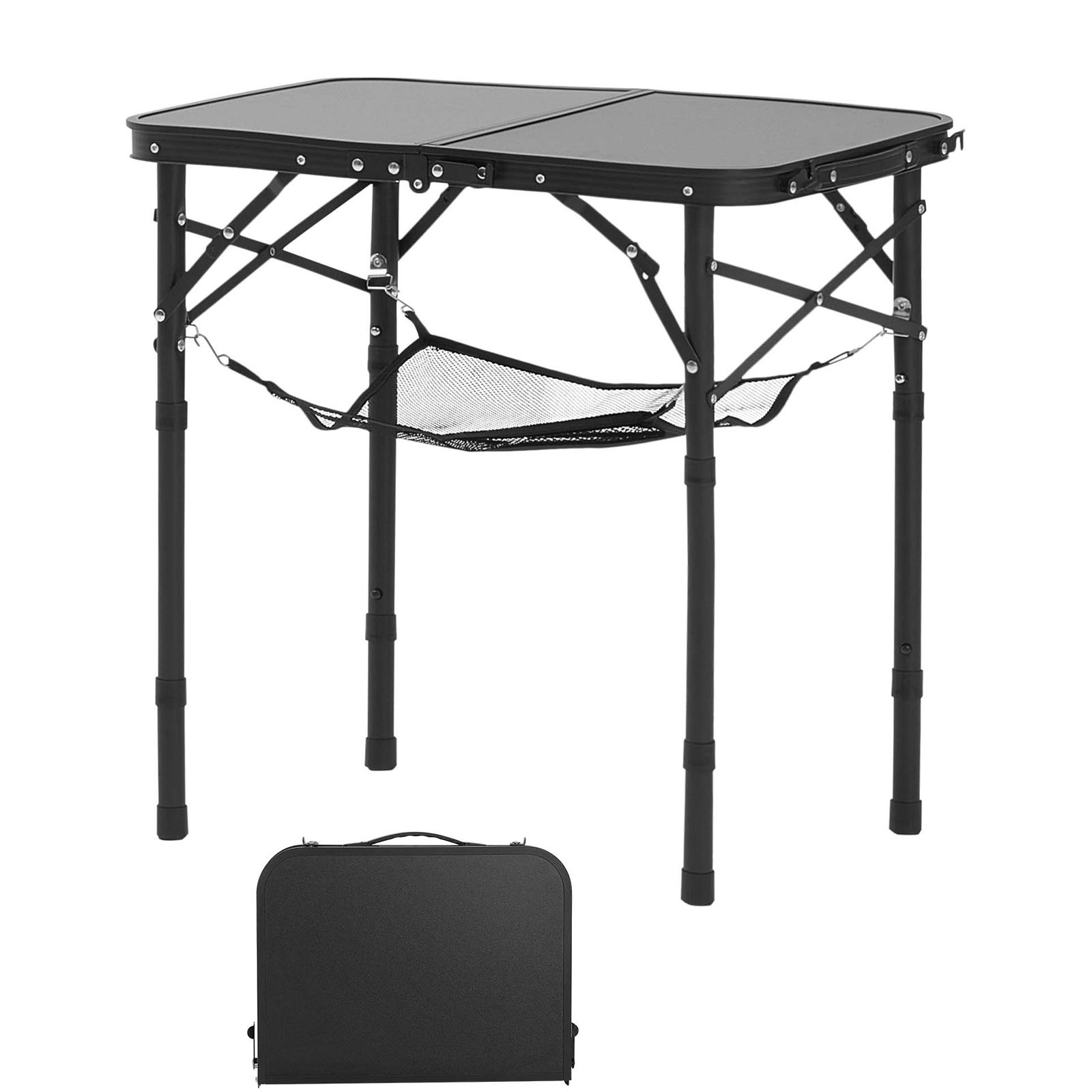 折りたたみ式キャンプテーブル、高さ調節可能なポータブルサイド - Camping Cooking Table のレビューと価格