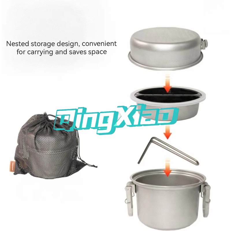屋外用304ステンレス鋼多機能キャンプ調理器具鍋、蒸し、揚げ - Camping Cooking Pot のレビューと価格