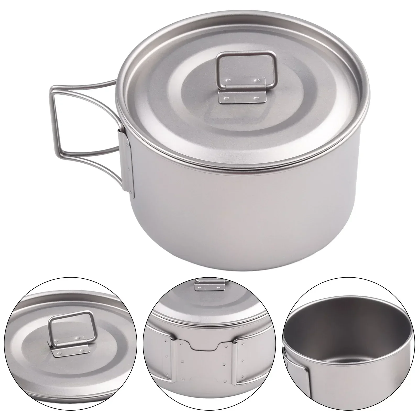 キャンプ用折りたたみハンドル付きチタンボウル、ディナーフード - Camping Cooking Ware のレビューと価格