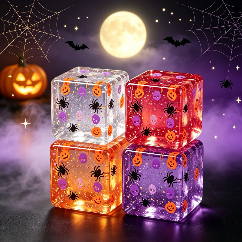 ハロウィン マルトース製 氷の形をしたスクイーズ玩具 パンプ - Fire Starter Cube のレビューと価格