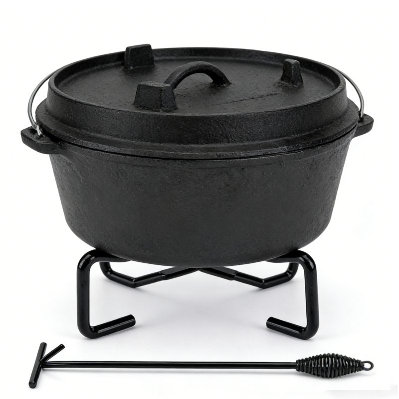 4-in-1折りたたみ式ポットスタンド キャンプ用ダッチオー - Camping Cooking Dutch Oven のレビューと価格