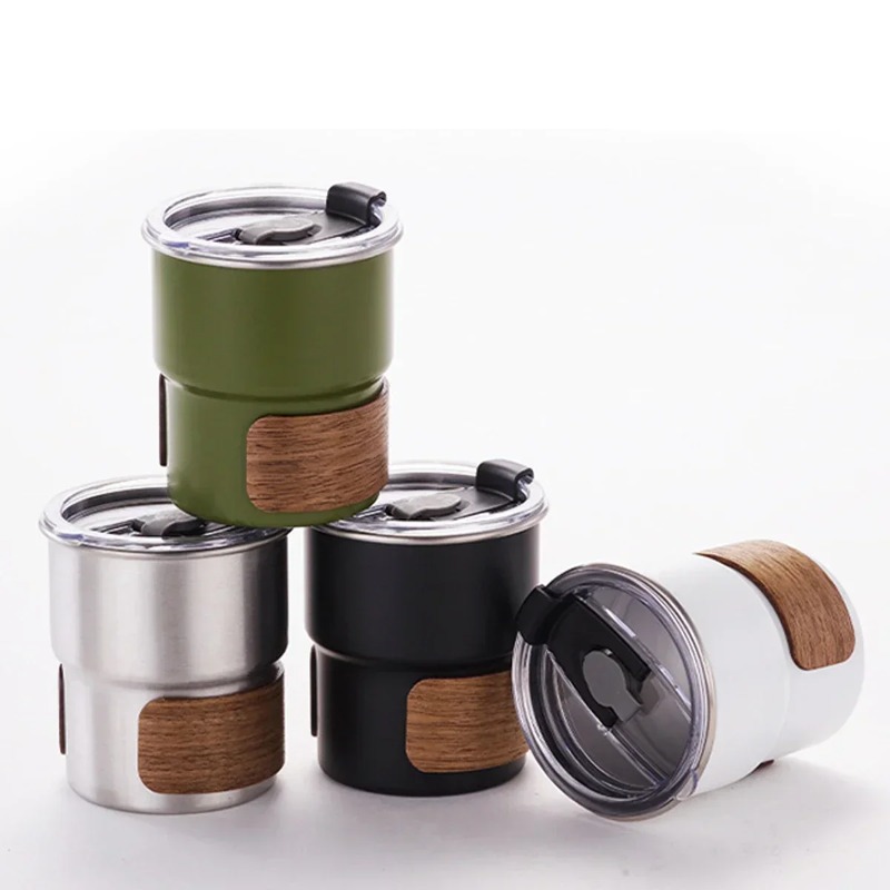 ステンレス鋼コーヒーキャンプマグ蓋付きポータブル耐熱マグ屋外 - Camping Cooking Pot のレビューと価格