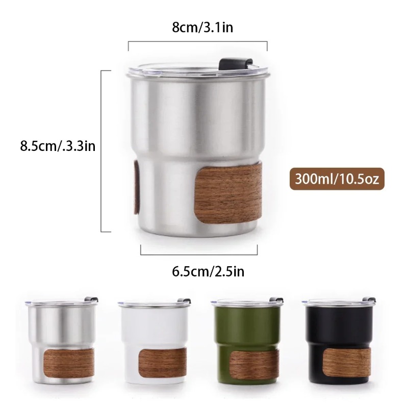 ステンレス鋼コーヒーキャンプマグ蓋付きポータブル耐熱マグ屋外 - Camping Cooking Pot のレビューと価格