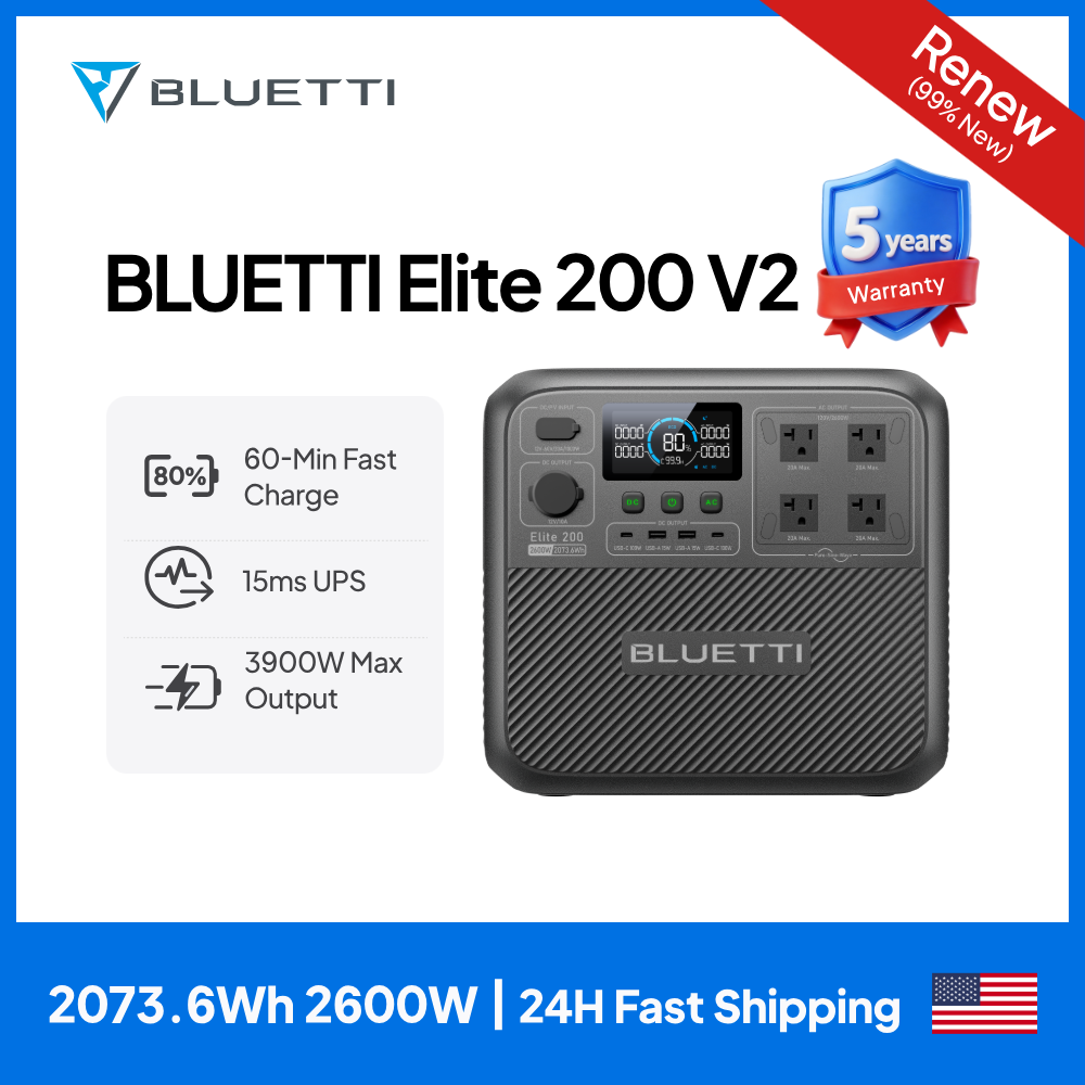 【リニューアル】BLUETTI Elite 200 V2 ポ - Camping Cooking Box のレビューと価格