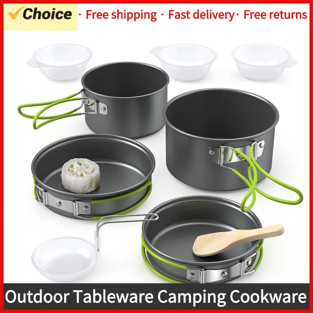 屋外調理キャンプ用具セット 2～3人用 4ピース硬質アルミニ - Camping Cooking Materials のレビューと価格