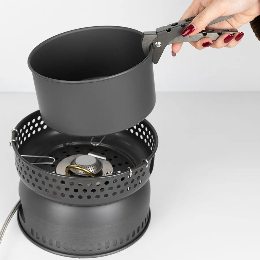 キャンプ用合金製調理鍋フライパンストーブセット XB-Q1  - Camping Cooking Frying Pan のレビューと価格
