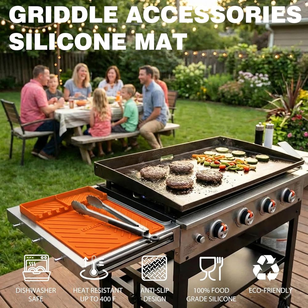 シリコン製グリルマットまたはグリドルアクセサリー、調理キッチ - Camping With Cooking のレビューと価格