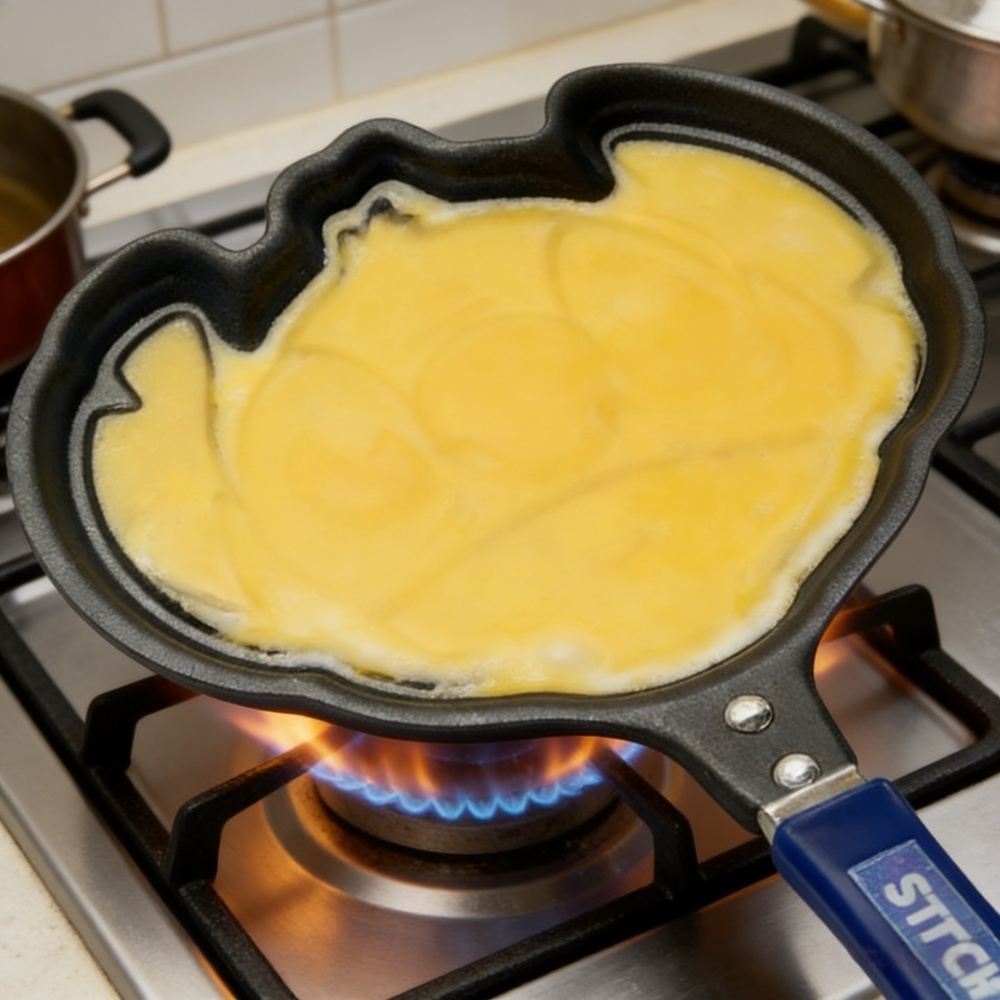 ディズニーアニメステッチミッキーマウスフライパンノンスティッ - Camping Cooking With Kids のレビューと価格