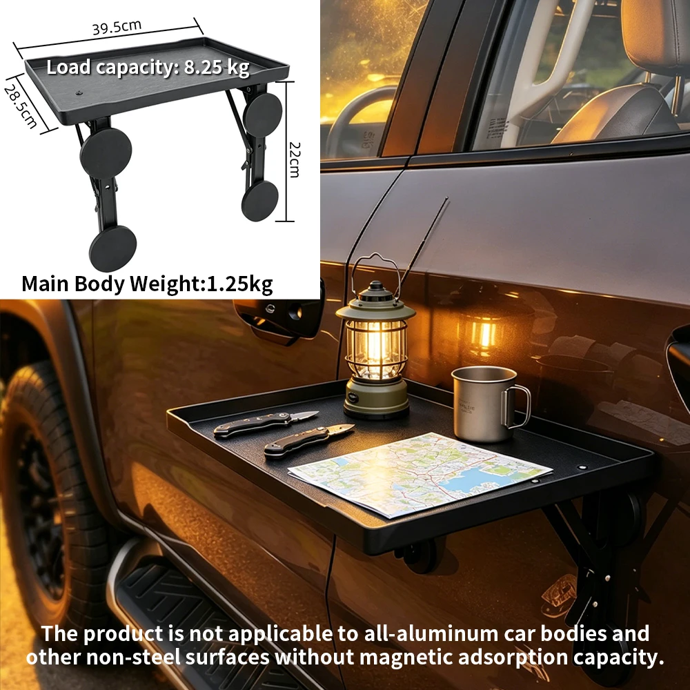ポータブルカーサイドドアハンギングトレイ折りたたみ式オートテ - Camping Cooking Table のレビューと価格