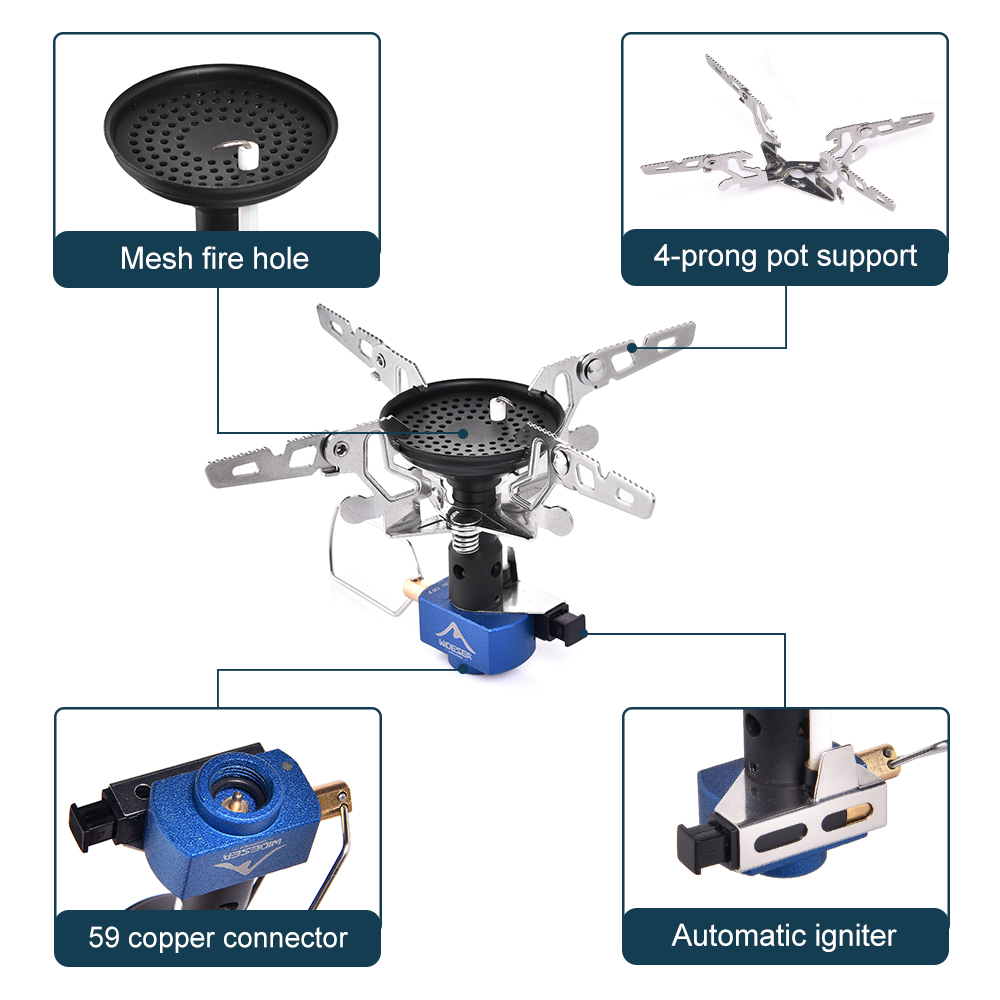 屋外キャンプ用ガスバーナー アウトドアストーブ 3300W  - Camping Cooking Pot のレビューと価格
