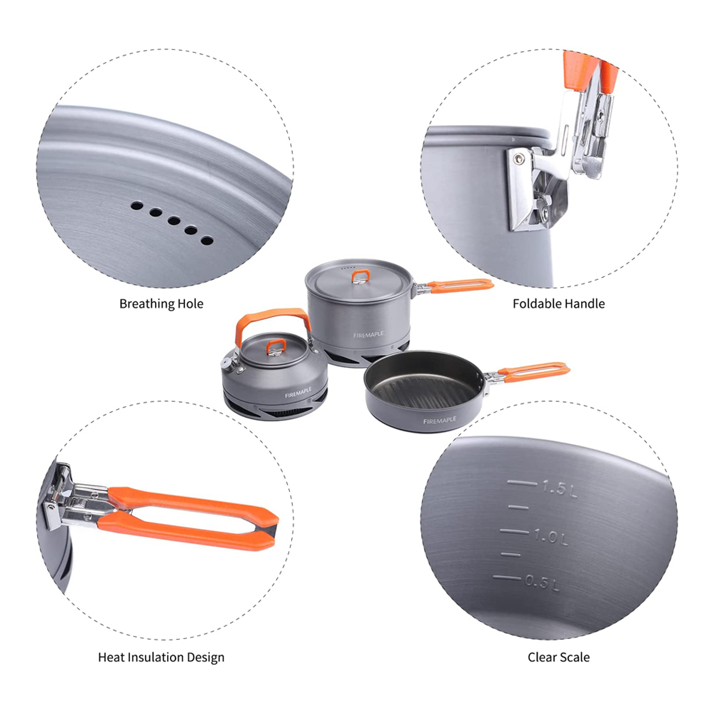Fire Maple器具ハイキング調理セット熱交換器ポットパ - Camping Cooking Ware のレビューと価格