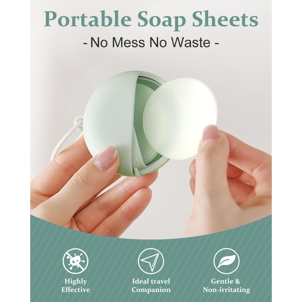 50 枚のハンドソープシート キャンプの必需品用 使い捨てポ - Biodegradable Soap Camp のレビューと価格