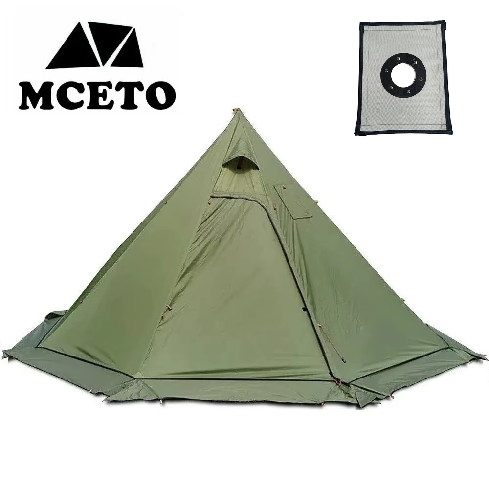 新しいピラミッドテントスノースカート付き超軽量屋外キャンプテ - Camping Cooking Snow のレビューと価格