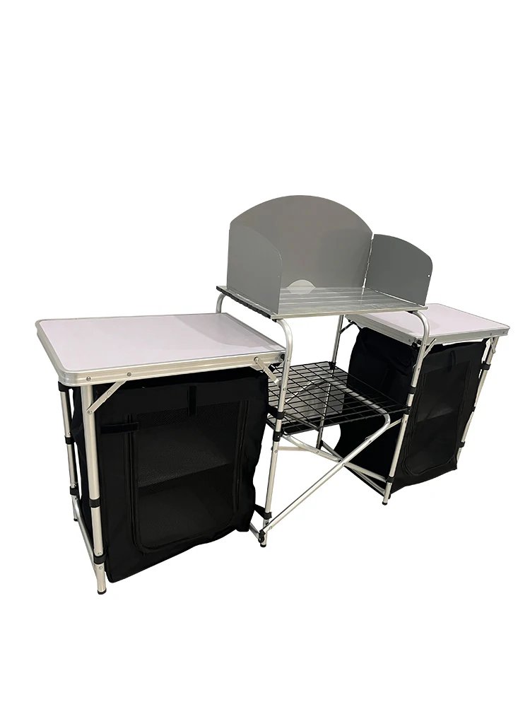 屋外キャンプ用アルミ製ポータブルキッチン折りたたみ式調理台 - Camping Cooking Table のレビューと価格