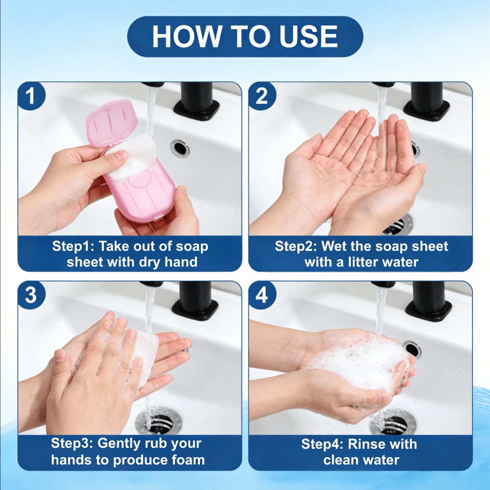 携帯用生分解性使い捨て紙石鹸シート、旅行キャンプ用天然ハンド - Biodegradable Soap Camp のレビューと価格